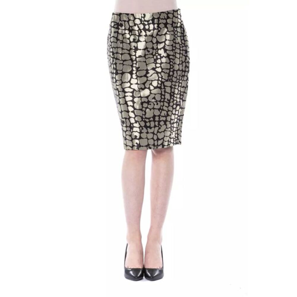BYBLOS Gold Viscose Women Women's Skirt